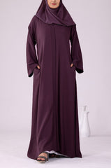 Bustangi Dark Purple Abaya