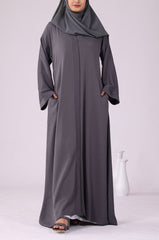 Bustangi Grey Abaya