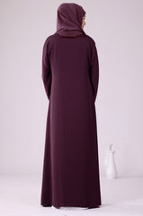 Bustangi Dark Purple Abaya