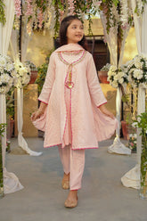 Zari Jacquard Hand Adda Work 3 Pc Suit - Wear Ochre