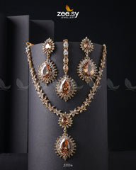 Zilla Necklace Golden Champagne - Zeesy Jewellery