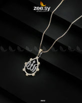 Zirconic Verse Locket Golden Black - Zeesy Jewellery