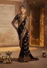 Dastoor By Aik Atelier Unstitched 3 Piece Luxury Velvet Suit-LOOK 04
