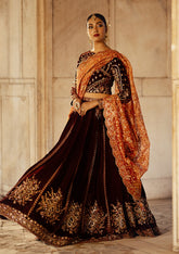 Dastoor By Aik Atelier Unstitched 3 Piece Luxury Velvet Suit-LOOK 06