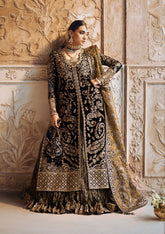 Dastoor By Aik Atelier Unstitched 3 Piece Luxury Velvet Suit-LOOK 08