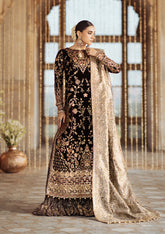Dastoor By Aik Atelier Unstitched 3 Piece Luxury Velvet Suit-LOOK 09