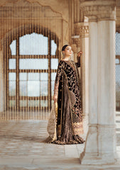 Dastoor By Aik Atelier Unstitched 3 Piece Luxury Velvet Suit-LOOK 09