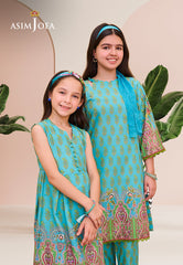 Asim Jofa Kids Pret Ajglp-04 Printed Arabic Lawn 2 Pcs