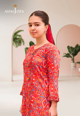 Asim Jofa Kids Pret Ajglp-02 Printed Arabic Lawn 2 Pcs