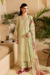 Luxe By Azure Unstitched 3 Piece Premium Cambric Suit-05-Meadow Mist