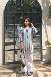 Urban Cut Stitched 2 Piece Cotton Embellished Co- Ord Set