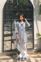 Urban Cut Stitched 2 Piece Cotton Embellished Co- Ord Set