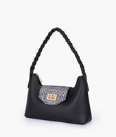 RTW Creation - Black and white purse with braided strap