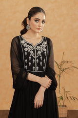 Manahils Stitched K-209-Black Beauty