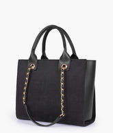 RTW Creation - Black chain handle tote