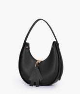 RTW Creation - Black crescent hobo bag