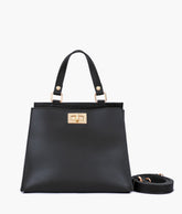 RTW Creation - Black front lock top-handle mini bag