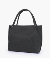 RTW Creation - Black mocha suede tote bag