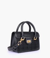 RTW Creation - Black patterned cross-body with flap