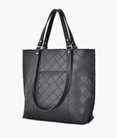 RTW Creation - Black quilted tote bag