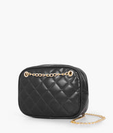 RTW Creation - Black quilted rectangle cross-body bag