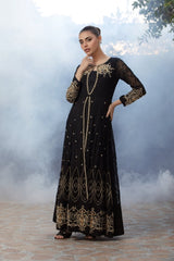 Manahils Stitched Formals K-177-Black Royalty