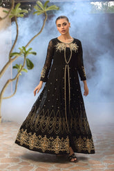 Manahils Stitched Formals K-177-Black Royalty