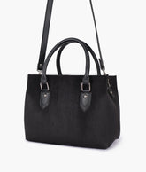 RTW Creation - Black suede small satchel bag
