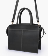 RTW Creation - Black trapeze top-handle bag