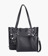 RTW Creation - Black two-piece floral tote