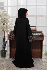 TGM Abaya Collection-Black Carmine