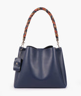 RTW Creation - Blue handbag with braided handle