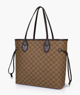 RTW Creation - Brown checkered neverfull tote bag