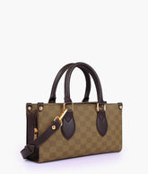 RTW Creation - Brown checkered on-the-go mini bag