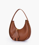 RTW Creation - Brown crescent hobo bag