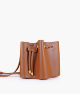 RTW Creation - Brown star drawstring bucket bag
