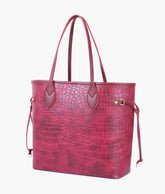 RTW Creation - Burgundy crocodile neverfull tote bag