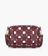 RTW Creation - Burgundy rivet cross-body bag