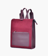 RTW Creation - Burgundy suede adventure backpack