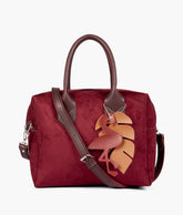 RTW Creation - Burgundy suede mini bowling bag
