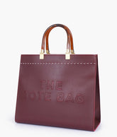RTW Creation - Burgundy signature tote bag