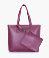 RTW Creation - Burgundy tote bag with detachable pouch
