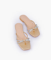 RTW Creation - Casual golden thong sandals