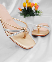 RTW Creation - Casual golden thong sandals
