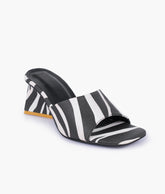 RTW Creation - Chic zebra heeled mules