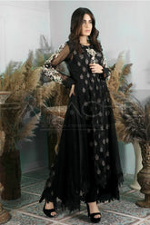 Manahils Stitched Formals K-130-Coal Damsel