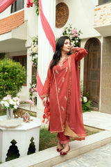 Baat Pakki Omal by Komal Stitched 3 Piece Dobby Suit-Mehrmah