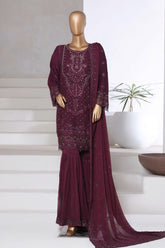 Afsany by Sada Bahar Stitched 3 Piece Luxury Chiffon Vol-14 Suit-CR-26-Purple