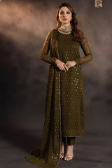 Meeral Stitched 3 Piece Luxury Formals Pret Collection'2025-Hina - Meeral Luxe