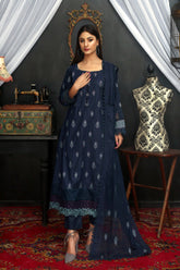 Threads & Weaves 3 PC - Embroidered Lawn Suit-L23203